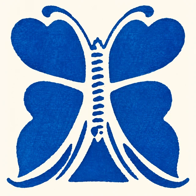 蓝蝶花牌